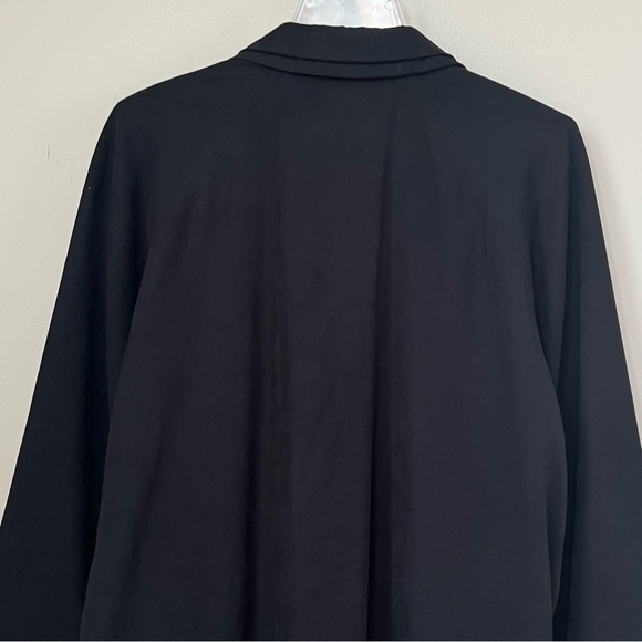 London Fog Black Microsuede Button Tech Coat Jacket Size XL - Picture 5 of 15